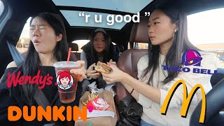 LETTING THE PERSON IN FRONT OF US DECIDE WHAT WE EAT FOR 24 HOURS!!