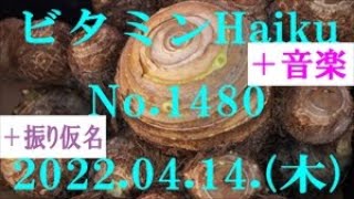 今日の俳句＋音楽。ビタミンHaiku。No.1480。2022.04.14.(木曜日)