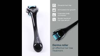 Berkowits 0.75mm Microneedling Roller System with 540  Stainless steel Needles For Hair \u0026 Skin Care