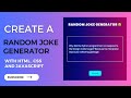 Random Joke Generator using HTML , CSS & JavaScript  #coding #webdevelopment  #trending