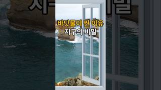 [나만몰랐던 1분지식] 바닷물이 짜다는건 알지만 왜 짠거야?