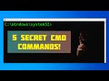 5 Secret CMD Commands No One Talk About It !