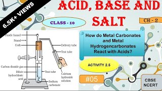 Reaction of Metal Carbonates and Metal Hydrogen Carbonates with Acids | Acid base and Salt | NCERT