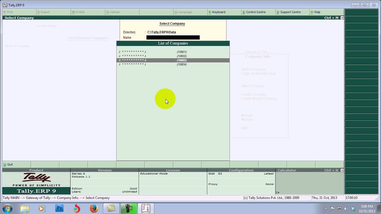 Tally Class 1 Youtube