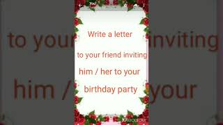 Invitation letter for birthday party
