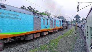 International Passenger Train Bandhan Express (India Bangladesh)crossing Sealdah-Bongaon Local Train