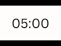 5 MINUTE TIMER - COUNTDOWN TIMER (MINIMAL)