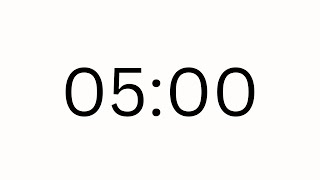 5 MINUTE TIMER - COUNTDOWN TIMER (MINIMAL)