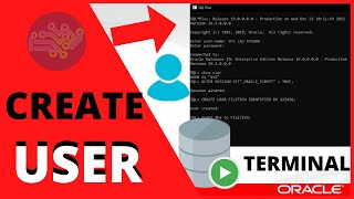 ORACLE SQL TUTORIAL: How to Create a User SQL Developer with TERMINAL