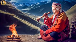 Tibetan Flute Music, Crackling Fire Sounds, Relaxing Fireplace, Healing Meditation, Relaxing Sound