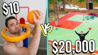 $10 VS $20,000 BASKETBALL COURTS! *Budget Challenge*