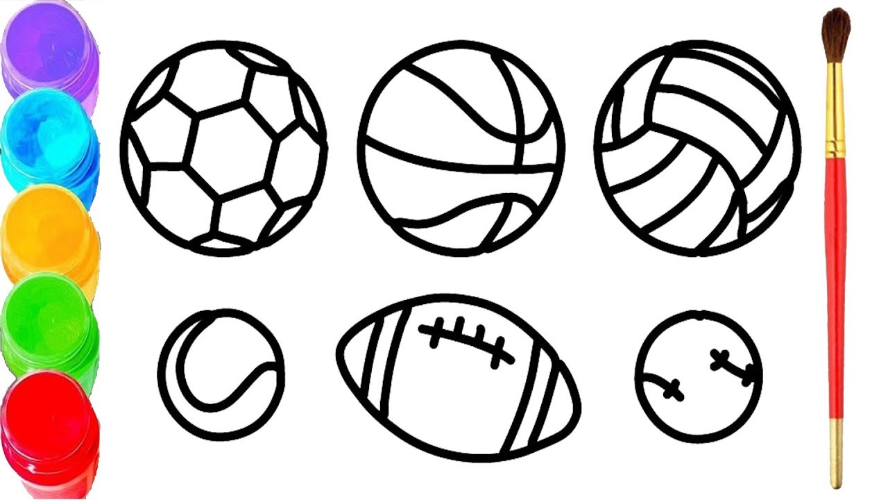 Sports Ball Coloring Pages 2025