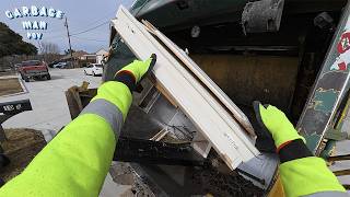 Bulky Garbage Collection | Trash Truck ASMR Satisfying | 4K