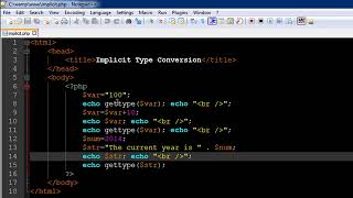 PHP & MySQL Tutorial 19 Implicit Type Conversion YouTube