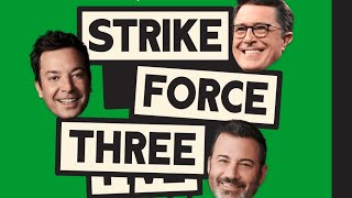 Jimmy Kimmel, Jimmy Fallon, Stephen Colbert Cancel Strike Force Three Live Show As Kimme