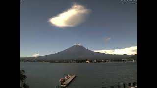 富士山ライブ動画 2021年8月の河口湖北岸 タイムラプス