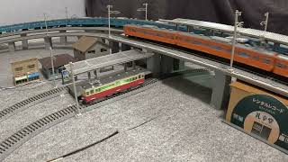 Hoscale 高架島式ホームと立体交差＋ちょっと勾配＋架線柱 103系 琴電 【GoPro】 part 18   001