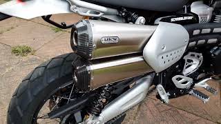 Triumph 1200 scrambler XE 2022 Arrow Exhaust.