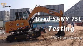 Testing the Power of a Used SANY 75 Excavator! 💪🚜 Performance Review \u0026 Impressions