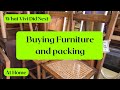 At Home: Buying furniture and packing.