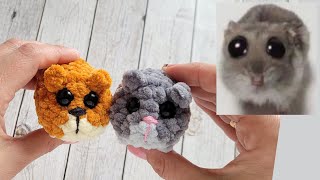 Хомяк из плюшевой пряжи крючком/crochet hamster/Häkelhamster