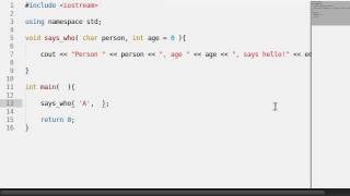 C++ 08 Functions with Default Arguments