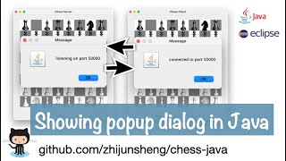 Java Chess 034: Showing dialog to report socket status