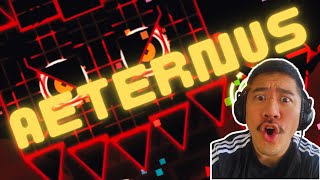 Reacting to Aeternus by Riot (IMPOSSIBLE LEVEL) - Geometry Dash