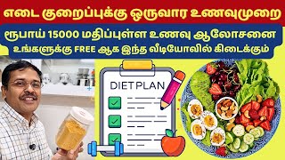 எடை குறைக்கும் 1 வார உணவுமுறை | 1 week diet plan for weight loss