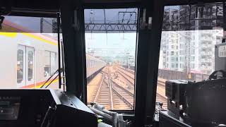 【前面展望】相鉄21000系21107F「25K(東急車代走)各駅停車  目黒行き」東急目黒線武蔵小杉駅〜多摩川駅間前面展望