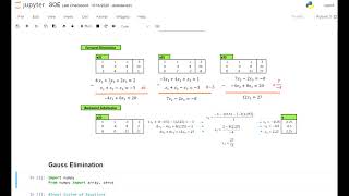 Gauss Elimination - 4x4 - Python Code