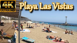 TENERIFE | Las Vistas Beach [Promenade] 🌞 Summer 29°C June 2021 | Walking Tour [4K]