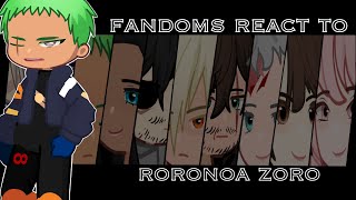 || FANDOMS REACT TO RORONOA ZORO || 5/10 || 2X SPEED || pineinpie ||
