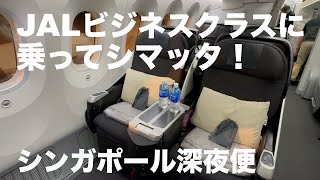 JAL ビジネスクラスの深夜便はちょっと微妙でした💦 羽田→シンガポール✈️