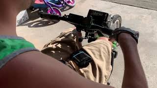 Attaching and unhooking from a Batec quadriplegic electric wheelchair attachment 2019