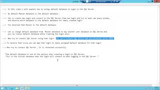 DEFAULT DATABASE IN SQL SERVER