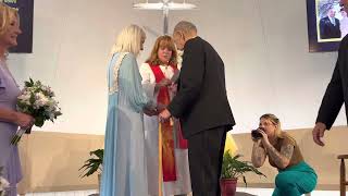 Renewal of vows ceremony for John Zago and Penny Zago on their 50th anniversary