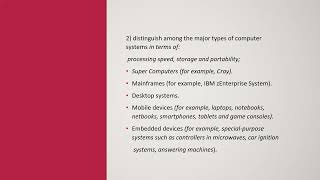 CSEC Information Technology Section 1 Objective 1 to 4