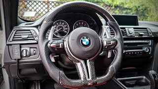 INSANE Custom Carbon Fiber Steering Wheel Install On My BMW F30 335i!