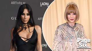 Kim Kardashian ticked off Anna Wintour after holding up Victoria Beckham fashion show