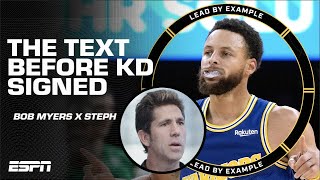 Steph Curry & Bob Myers reflect on the text before KD signed with the Warriors | Lead By Example