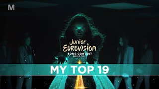 Junior Eurovision 2021 - My Top 19
