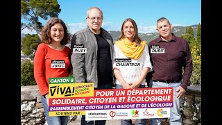 ViVA! - Canton Nice 8 - Les candidat·e·s se présentent