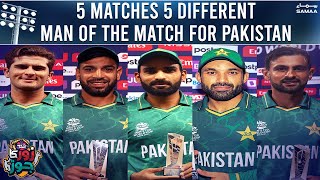 5 Matches 5 Different Man of The Matches for Pakistan - Shahid Afridi - T20 World Cup 2021
