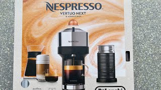 Nespresso Vertuo Next Premium Coffee and Espresso Machine with Aeroccino by De'Longhi, Chrome