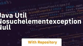java util nosuchelementexception null