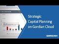 Strategic Capital Planning on Gordian Cloud