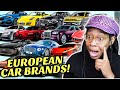 AMERICAN REACTS TO EUROPEAN CAR BRANDS FOR THE FIRST TIME! 🤯 (GERMANY MAKES THE BEST CARS?!)