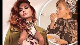 Eva Mendes admits her 'struggle with food' in social media post to fan as she shares 'retouched' pho