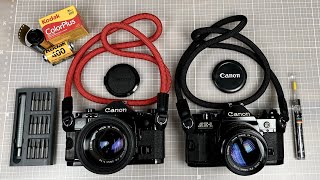 필름카메라 : 기분 좋아지는 필름카메라 셔터 윤활 작업 Canon A-1, 캐논 AE-1 program